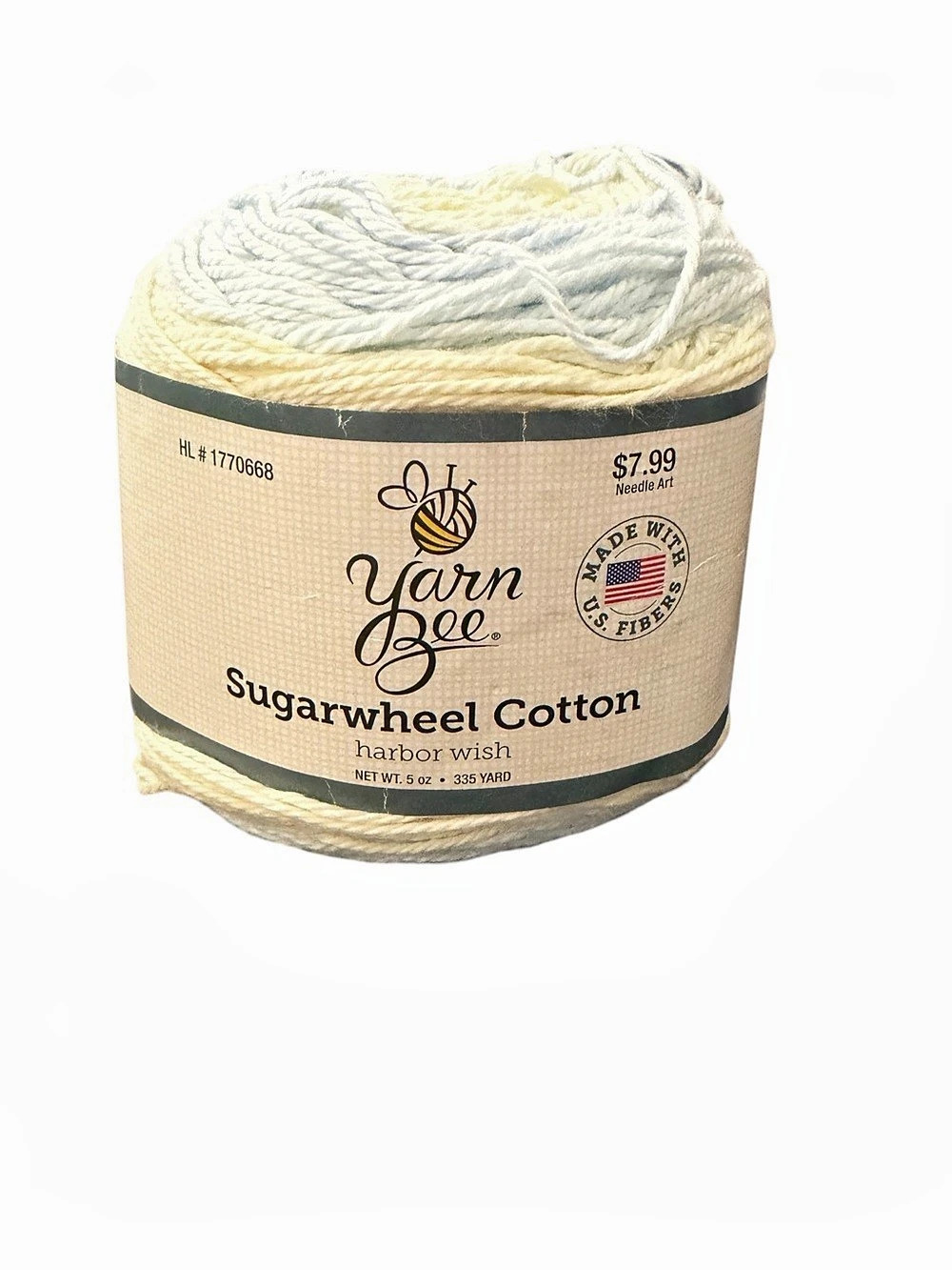 Yarn Bee Cake HARBOR WISH 145 Gradient Yarn NEW 5 oz 335 Yards 2015 Blue Yellows